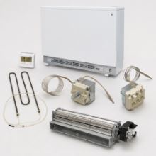 Náhradné diely pre elektrické akumulačné kachle EMKO CZ Rukona: vykurovacie telesá, termostaty, poistky a ventilátory