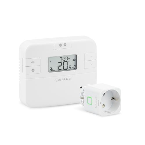 Bezdrôtový digitálny termostat Salus RT510SPE so spínanou zásuvkou