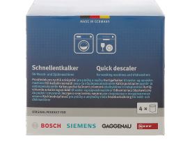 Odvápňovací prostriedok Bosch Siemens 00312351 pre práčky a umývačky riadu, 4 × 250 g, náhrada za 00312523