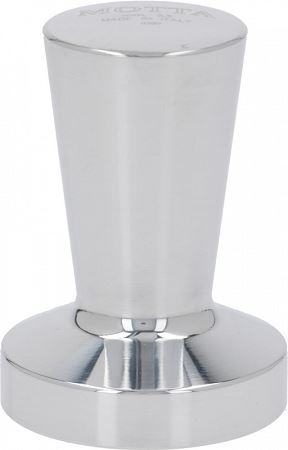 MOTTA tamper z lešteného hliníka s priemerom 57 mm s plochou lisovacou plochou pre kávovar