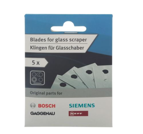 Bosch Siemens 17000335 náhradní čepele do škrabky na sklokeramické povrchy - 5ks