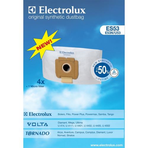 Aeg Electrolux Zanussi 9001968420 originální sáčky 4 kusy + 1 kus mikrofiltr ES53 do vysavače