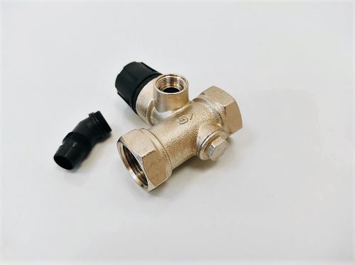 SLOVARM TE-2852 DN 20 přímý pojistný ventil s vnitřnímy připojovacímy závity 3/4 a vypouštěcí zátkou