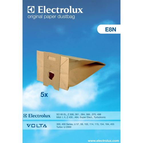 Aeg Electrolux 9001959601 E8N originálne papierové vrecká 5 ks pre vysávač Midi I/II, Turbotronic