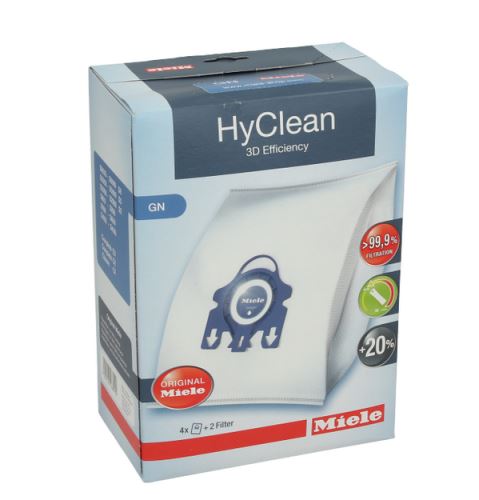 Miele náhradní originální sáčky GN HyClean 3D 9917730 do vysavače 4 kusy sáčky + 2 filtry