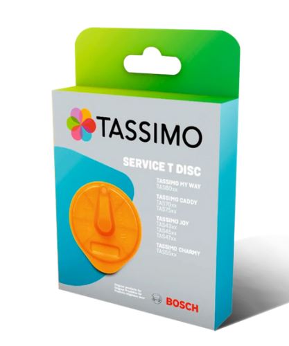 Tassimo Bosch Braun SERVICE T DISC originálne servisné čistenie pre kávovary v žltej farbe